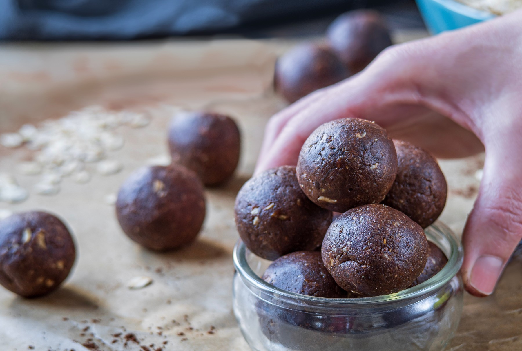 Panned food products protein balls manufacturing